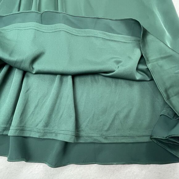 Lulus Aura Emerald Green Sleeveless Satin Maxi Dress Party Wedding HOCO Prom-XS - Picture 7 of 10